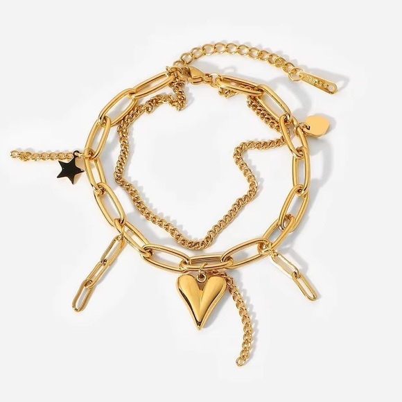 18K Gold Plated Bracelet - Gold Jewelry - Picture 1 of 7